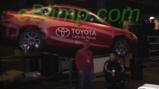 flying toyota camry car for nhl washinton capitols